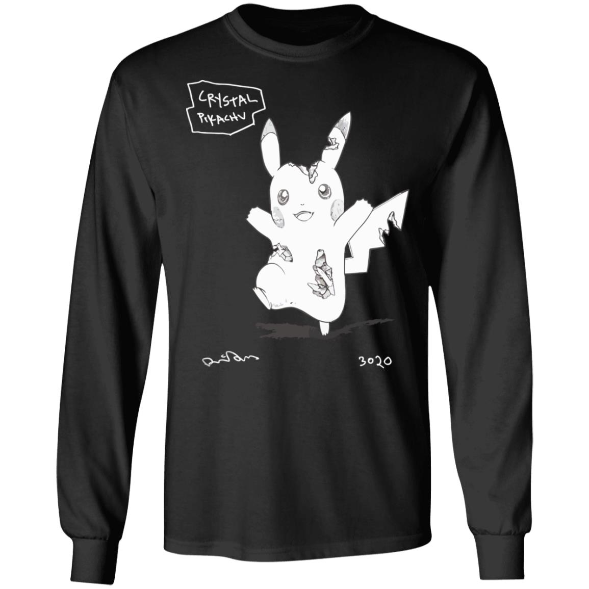Pokemon Uniqlo S'pore Black T Shirt Crystal Pikachu 3020 Pokemon Uniqlo S'pore Black T Shirt Crystal Pikachu 3020