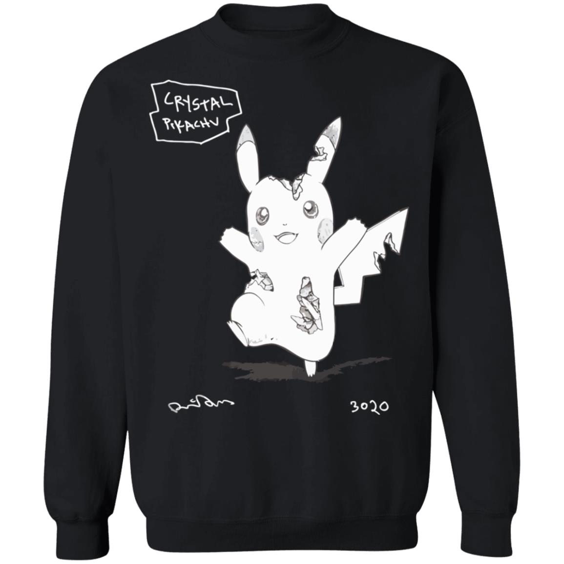 Pokemon Uniqlo S'pore Black T Shirt Crystal Pikachu 3020 Pokemon Uniqlo S'pore Black T Shirt Crystal Pikachu 3020