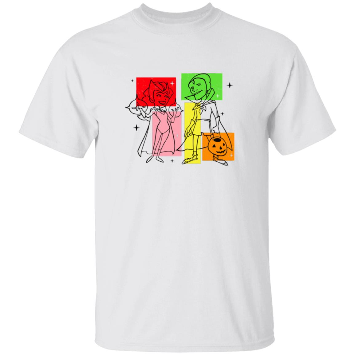 Marvel Halloween WandaVision Wanda And Vision 50s T Shirt Marvel Halloween WandaVision Wanda And Vision 50s T Shirt