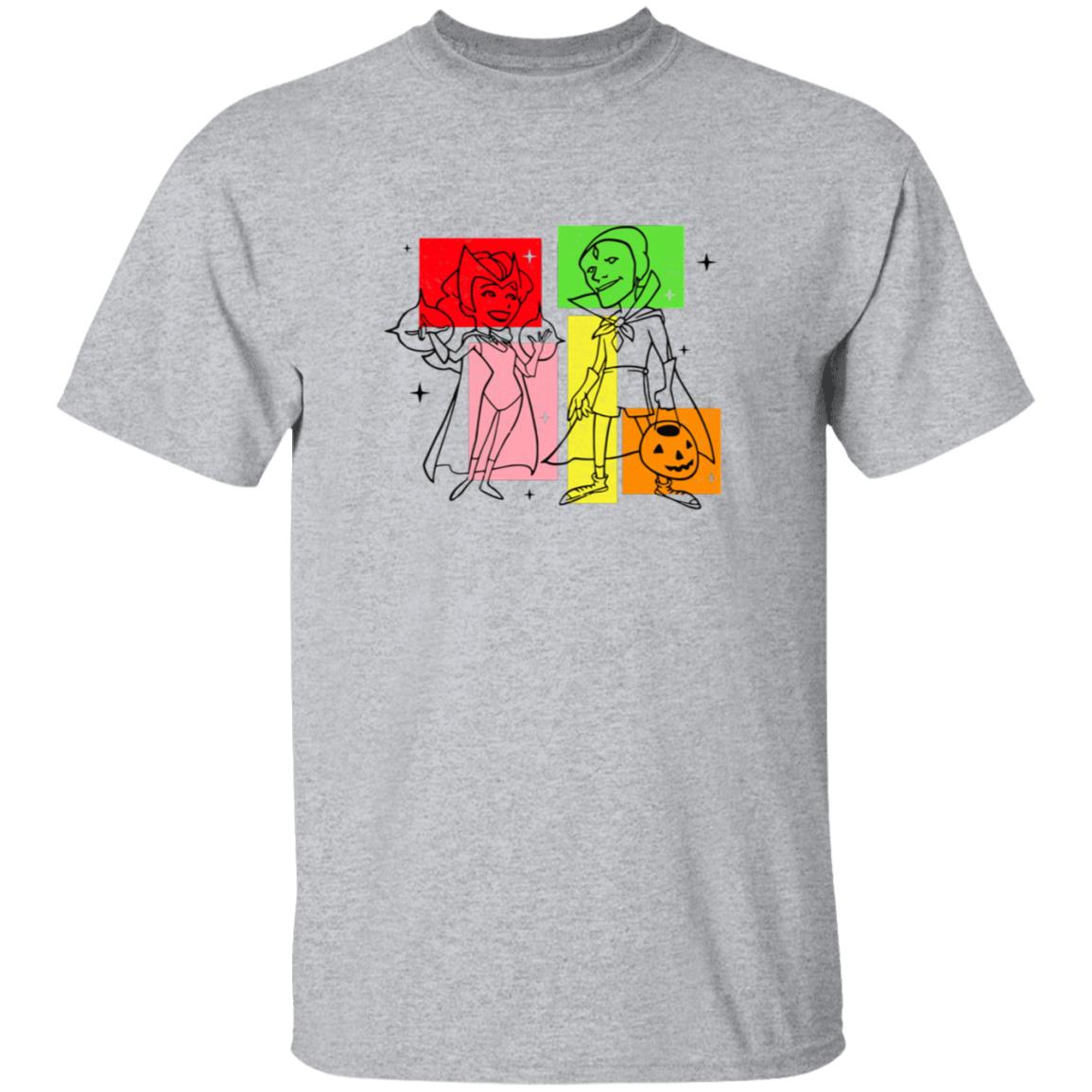 Marvel Halloween WandaVision Wanda And Vision 50s T Shirt Marvel Halloween WandaVision Wanda And Vision 50s T Shirt