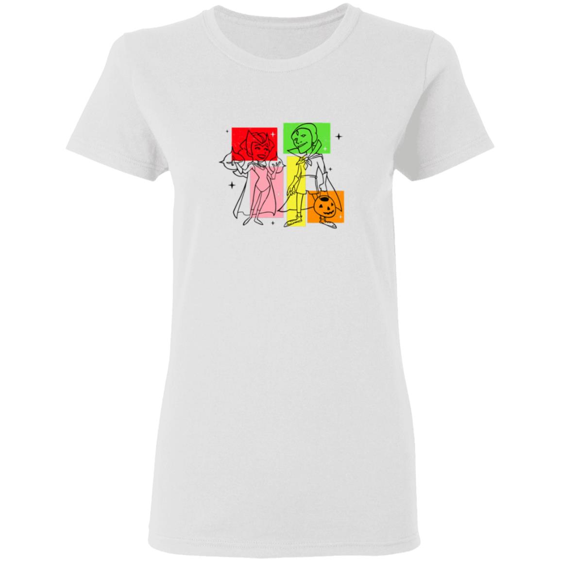 Marvel Halloween WandaVision Wanda And Vision 50s T Shirt Marvel Halloween WandaVision Wanda And Vision 50s T Shirt