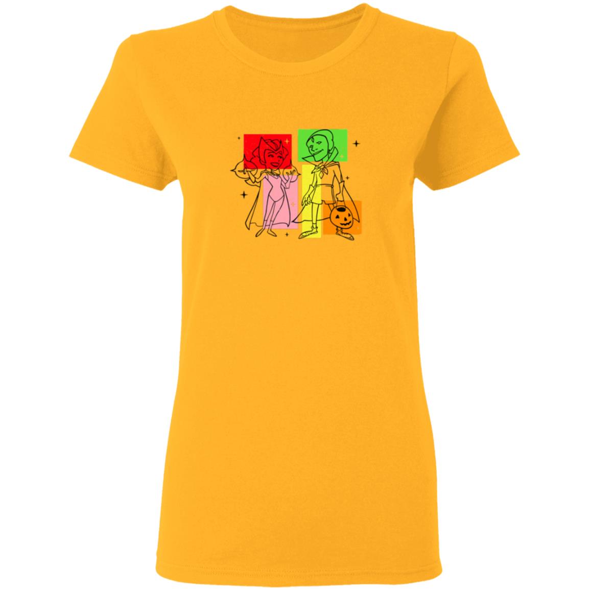 Marvel Halloween WandaVision Wanda And Vision 50s T Shirt Marvel Halloween WandaVision Wanda And Vision 50s T Shirt