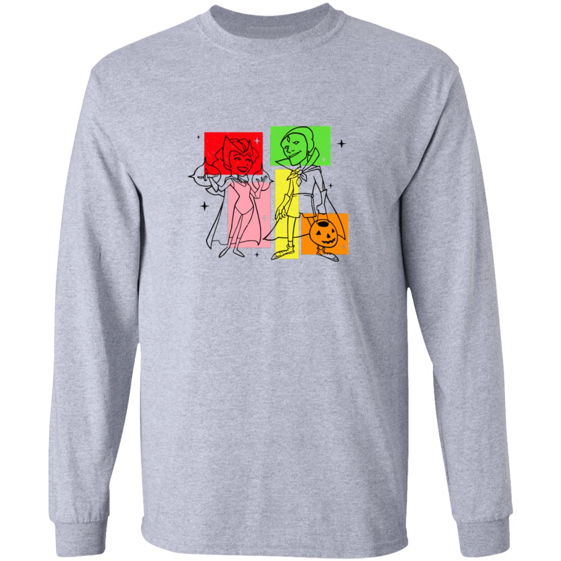 Marvel Halloween WandaVision Wanda And Vision 50s T Shirt Marvel Halloween WandaVision Wanda And Vision 50s T Shirt