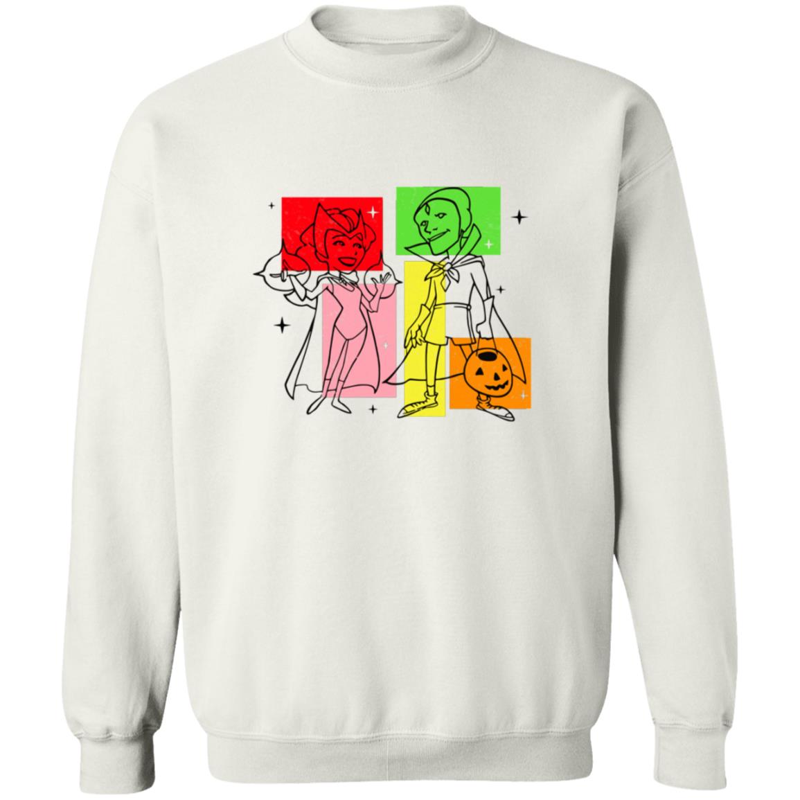 Marvel Halloween WandaVision Wanda And Vision 50s T Shirt Marvel Halloween WandaVision Wanda And Vision 50s T Shirt