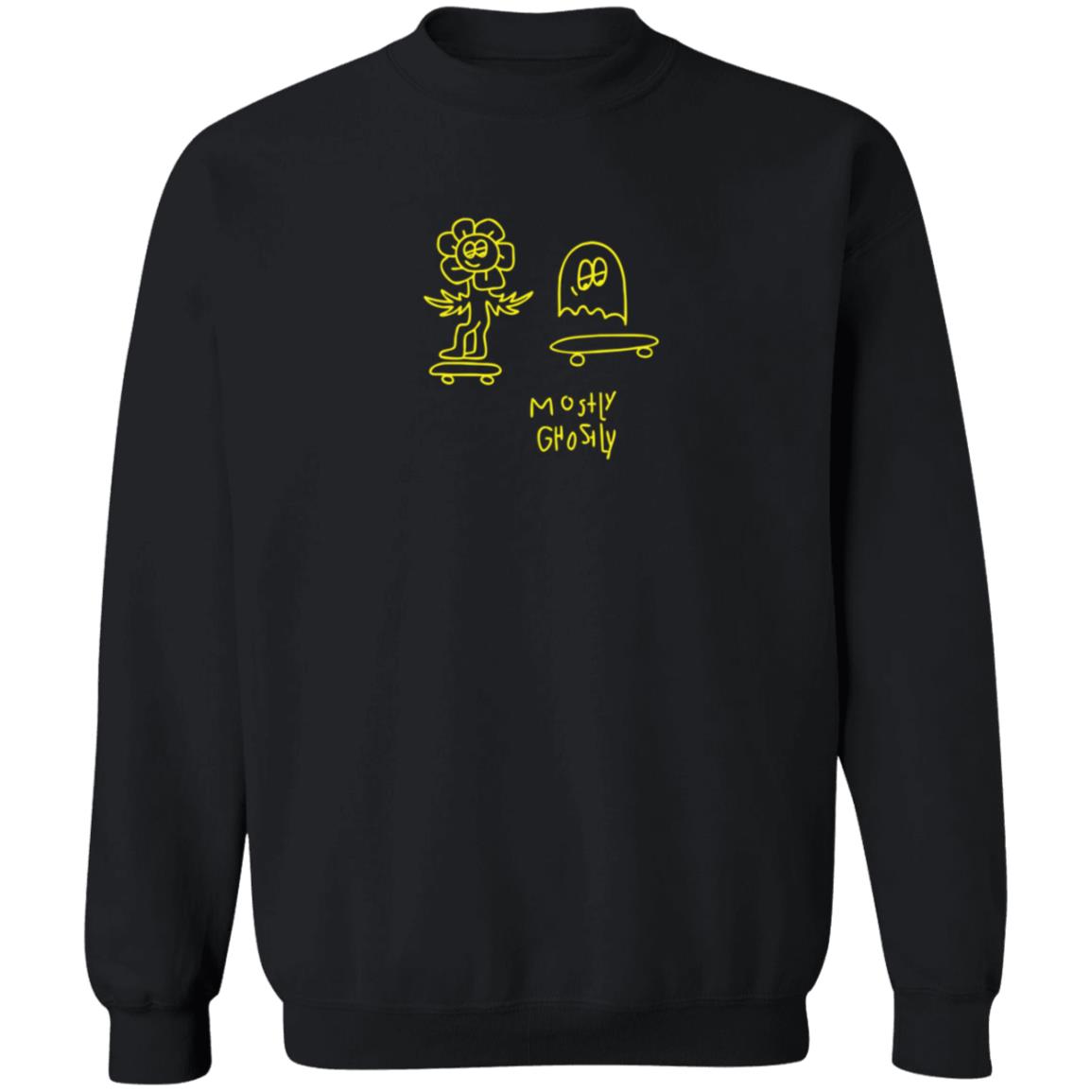 Lonely Ghost Merch Mostly Ghostly Crewneck Sweatshirt Lonely Ghost Merch Mostly Ghostly Crewneck Sweatshirt
