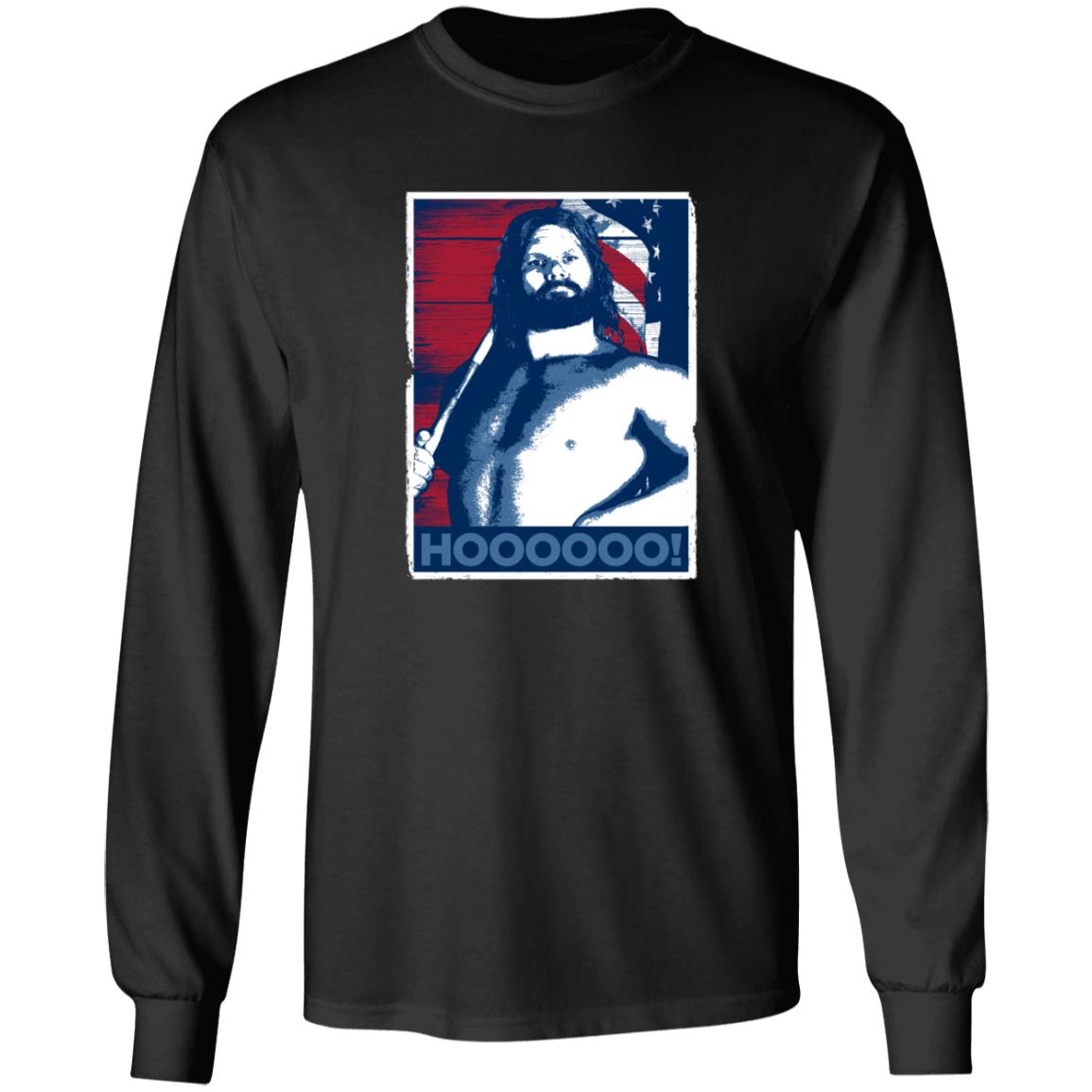 Hacksaw Jim Duggan Merch Hoooooo! Black T Shirt Hacksaw Jim Duggan Merch Hoooooo! Black T Shirt