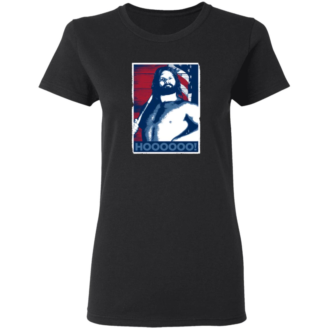 Hacksaw Jim Duggan Merch Hoooooo! Black T Shirt Hacksaw Jim Duggan Merch Hoooooo! Black T Shirt