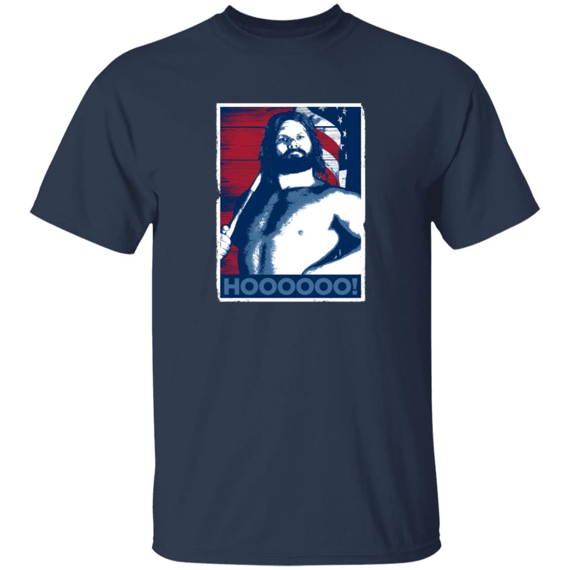 Hacksaw Jim Duggan Merch Hoooooo! Black T Shirt Hacksaw Jim Duggan Merch Hoooooo! Black T Shirt