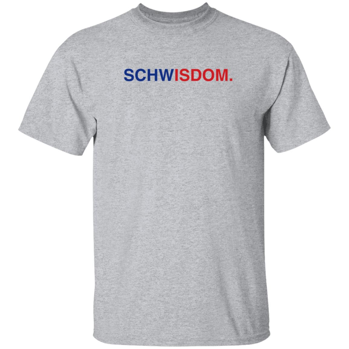 Obvious Shirts Schwisdom T Shirt Grey