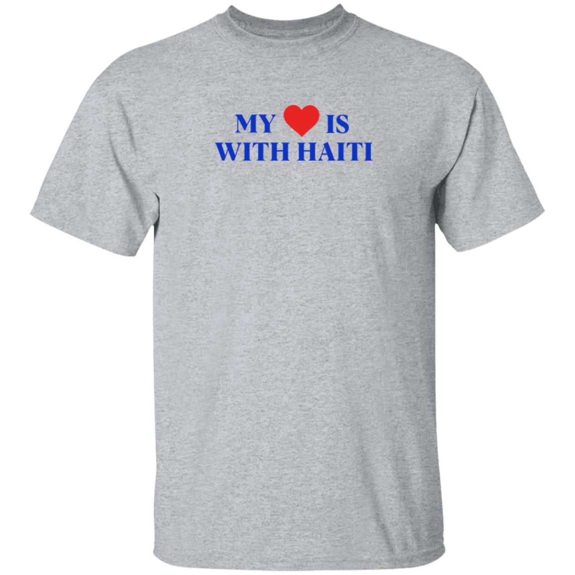 Freebandz Merch My Heart Is With Haiti T Shirt Freebandz Merch My Heart Is With Haiti T Shirt