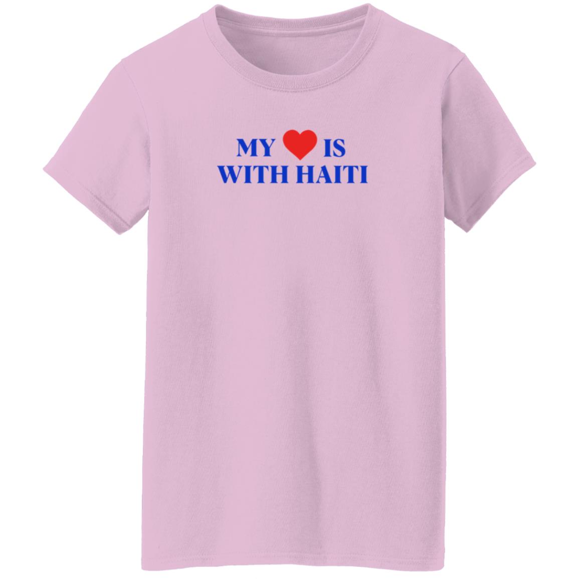 Freebandz Merch My Heart Is With Haiti T Shirt Freebandz Merch My Heart Is With Haiti T Shirt