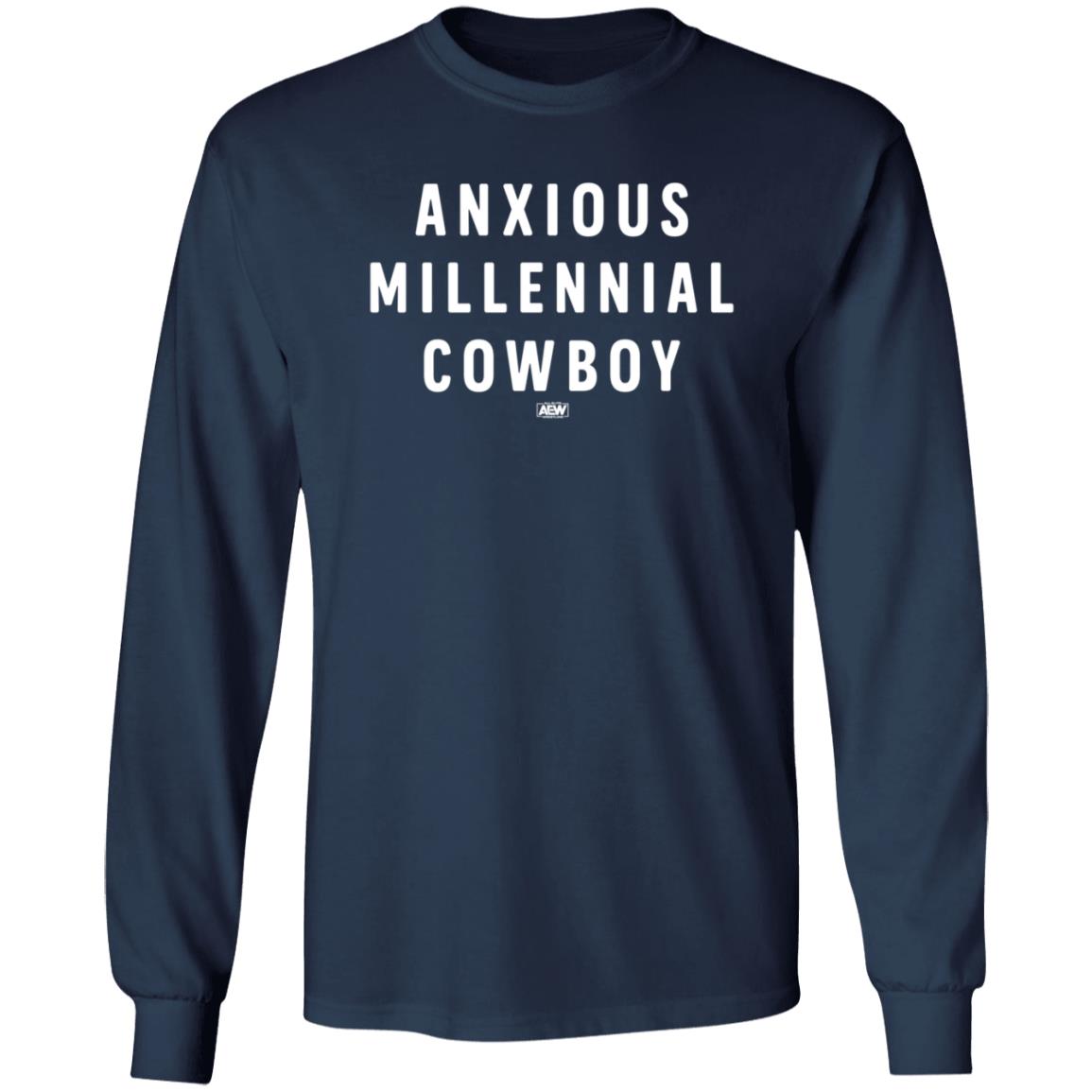 AEW Shop Adam Page Anxious Millennial Cowboy T Shirt AEW Shop Adam Page Anxious Millennial Cowboy T Shirt