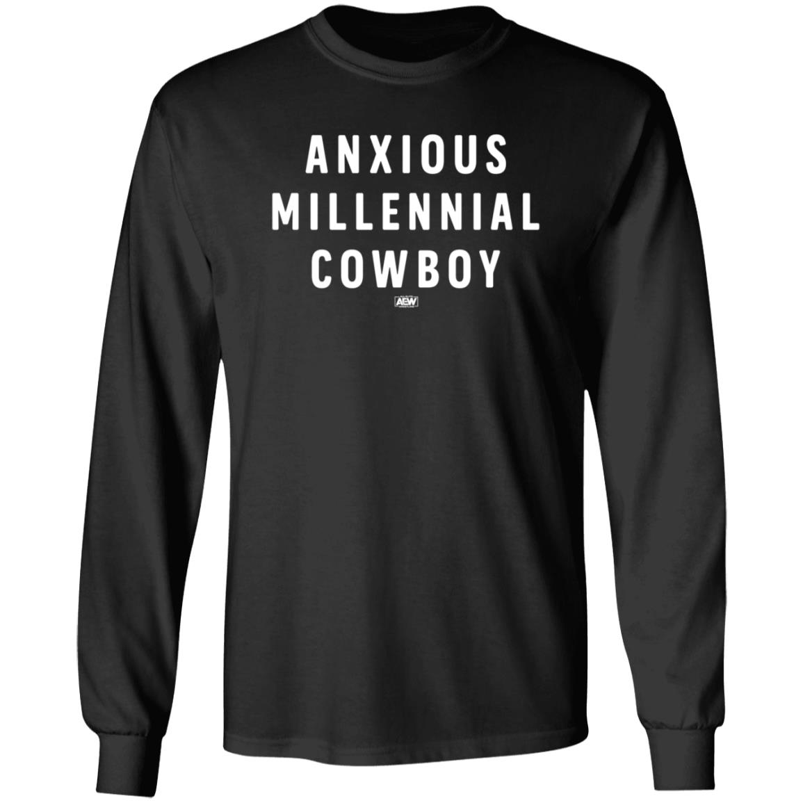 AEW Shop Adam Page Anxious Millennial Cowboy T Shirt AEW Shop Adam Page Anxious Millennial Cowboy T Shirt
