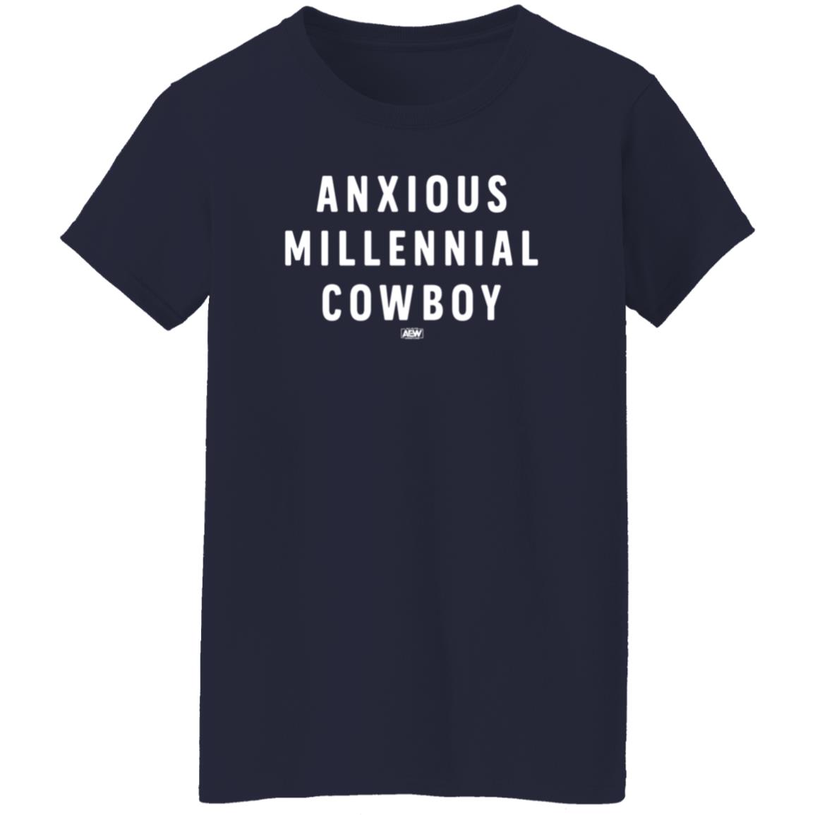 AEW Shop Adam Page Anxious Millennial Cowboy T Shirt AEW Shop Adam Page Anxious Millennial Cowboy T Shirt