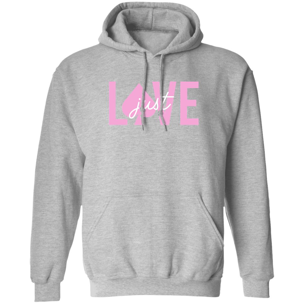 Ace Family Merch Gray Just Love Crewneck Sweatshirt Ace Family Merch Gray Just Love Crewneck Sweatshirt